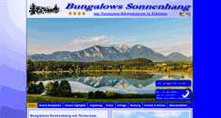 Desktop Screenshot of bungalows-sonnenhang.at